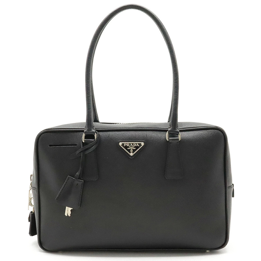 Prada Handbag Boston Bag Saffiano Leather NERO Black